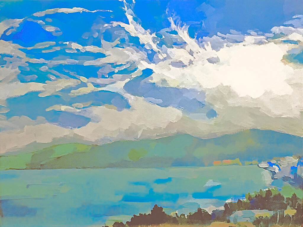 『雲』　アクリル画　キャンバスF8号